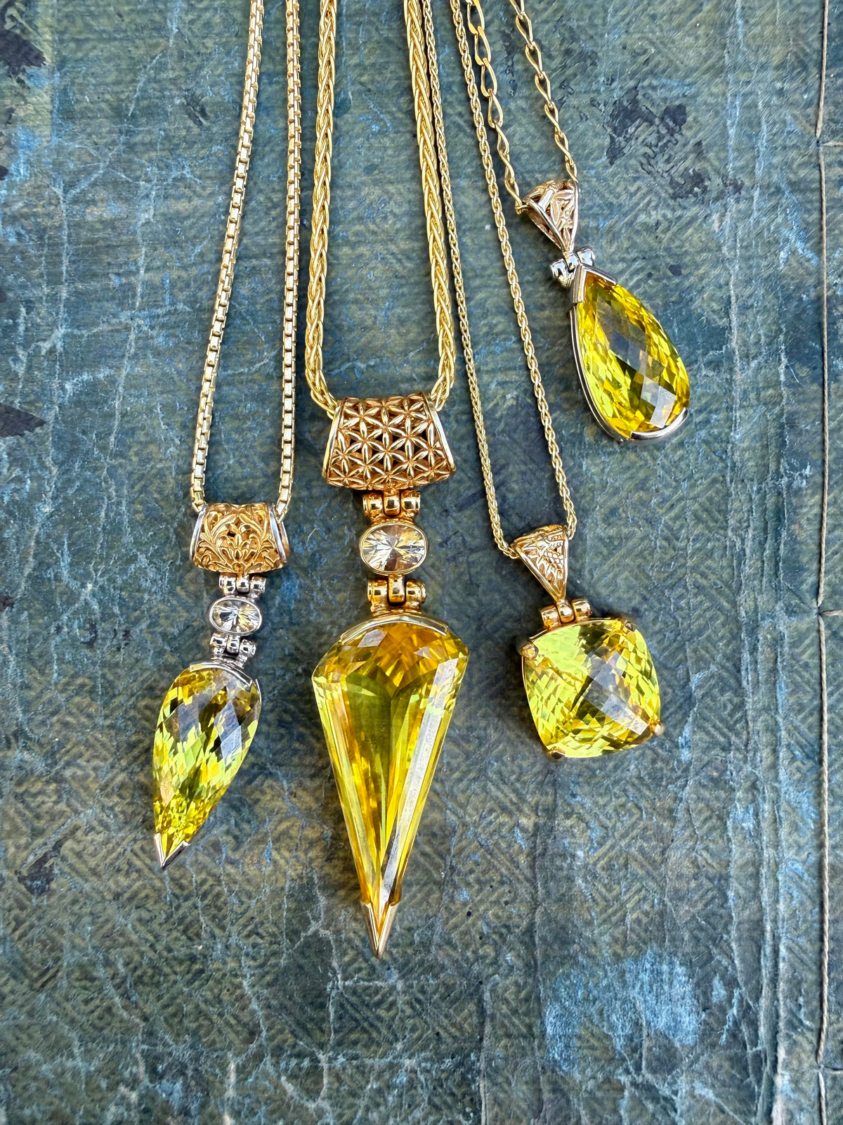 Yellow Sapphire Vibrational Gemstone Pendant