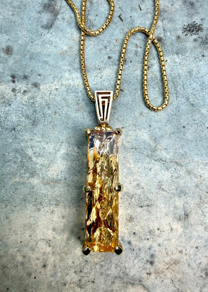 Angelic Reflections Citrine Vibrational Gemstone Pendant