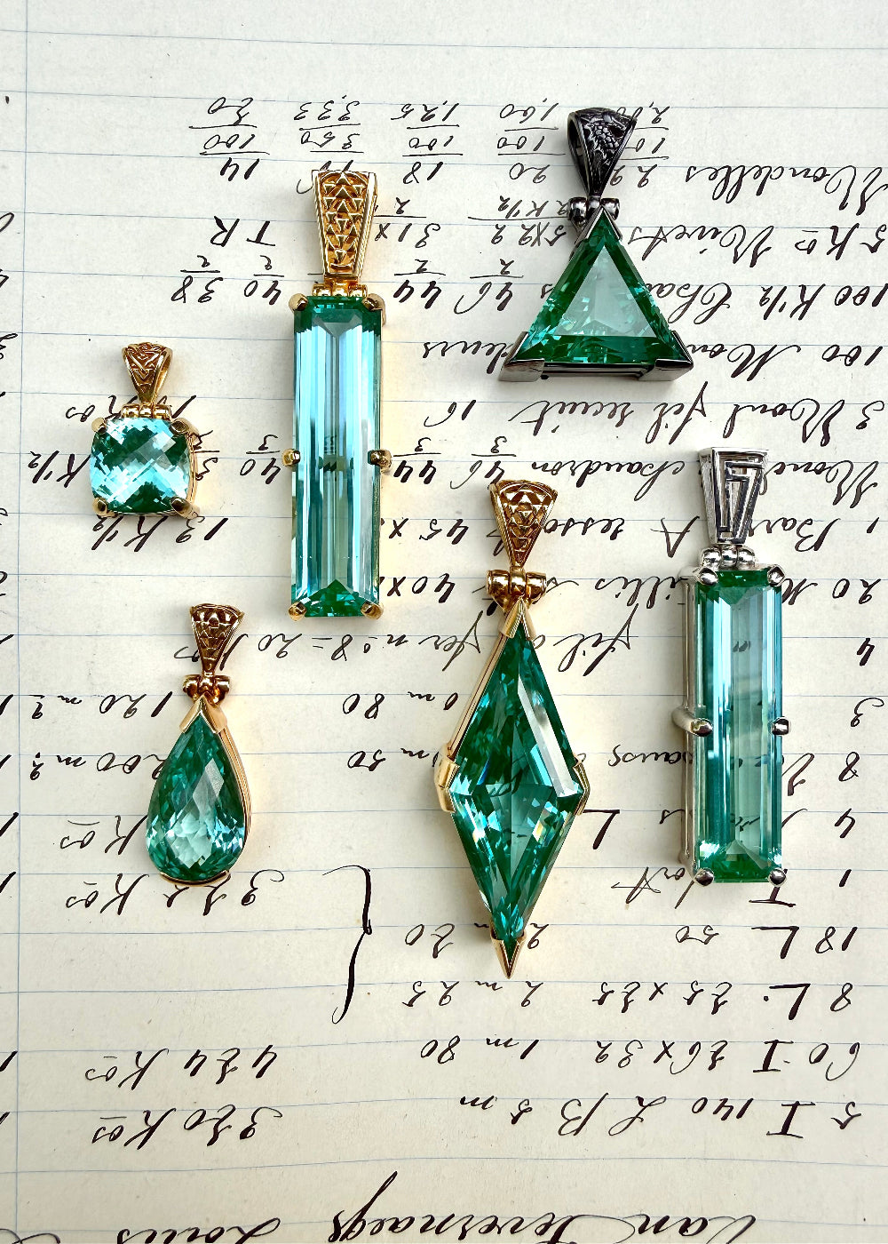 Paraiba Effect Spinel Vibrational Gemstone Pendant