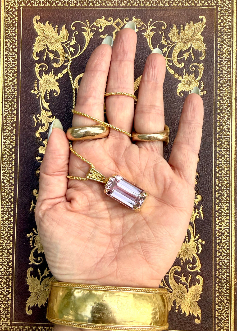Kunzite Vibrational Gemstone Pendant