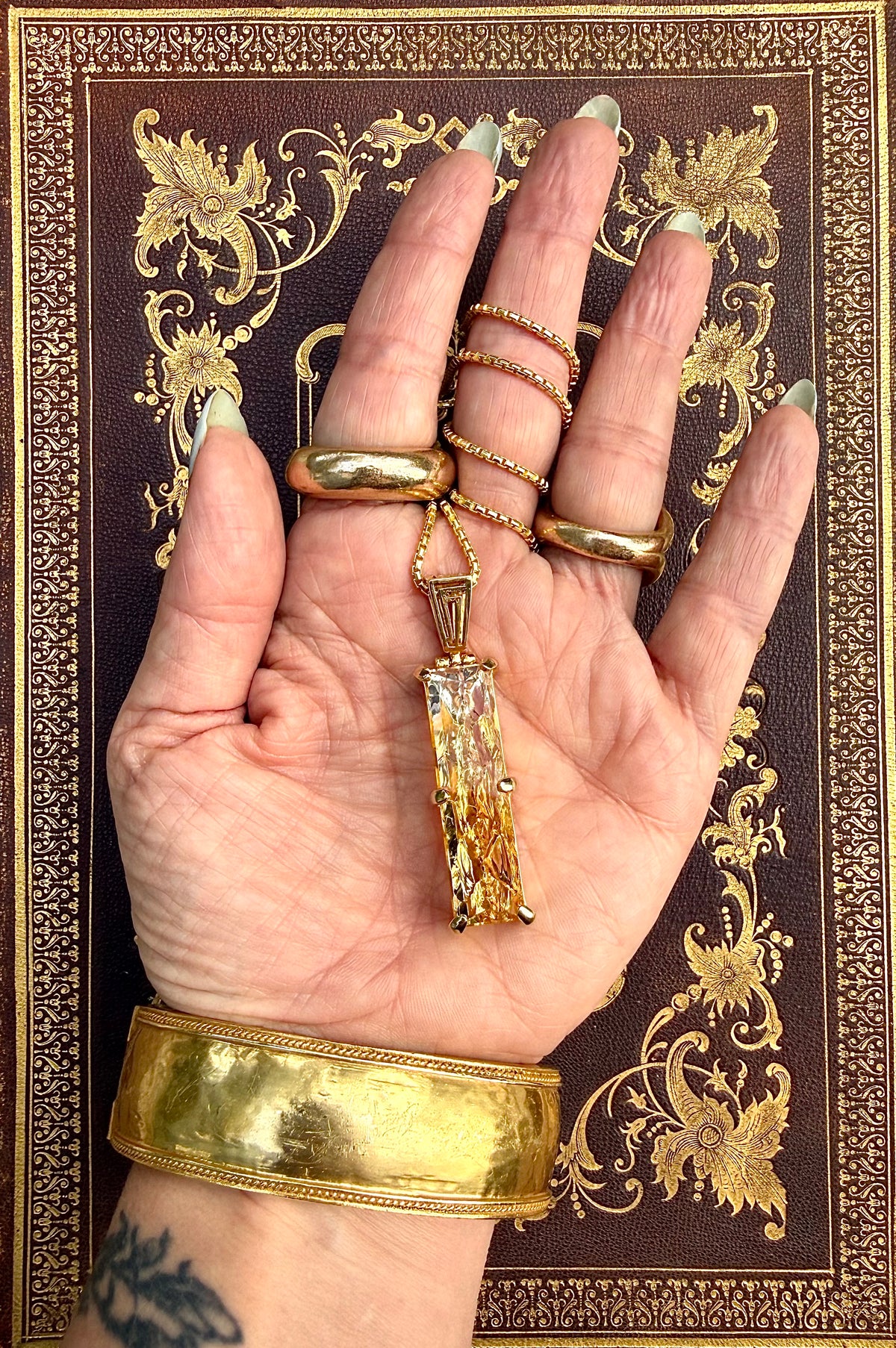 Angelic Reflections Citrine Vibrational Gemstone Pendant
