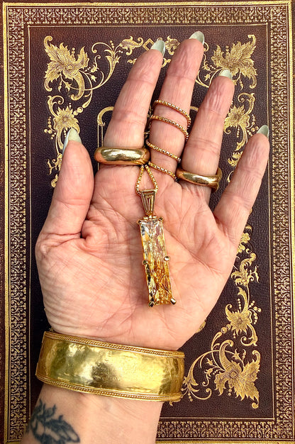 Angelic Reflections Citrine Vibrational Gemstone Pendant