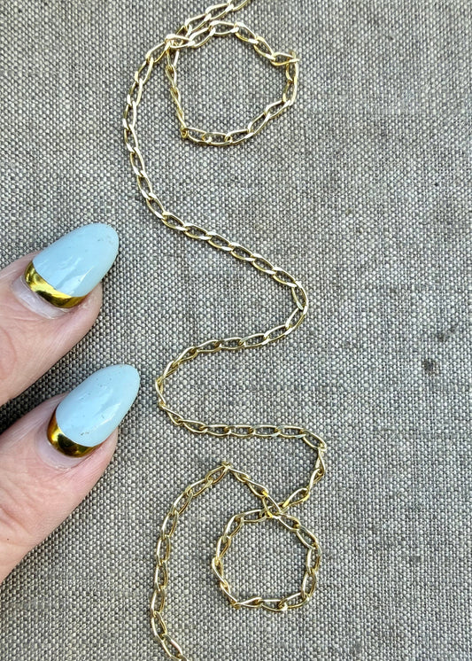 Gold Tone- Sterling Silver + 22K Yellow Gold Plating Adjustable Chain NGCH060GP