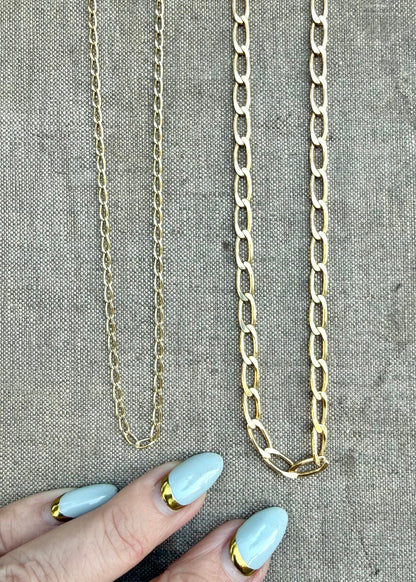 Gold Tone- Sterling Silver + 22K Yellow Gold Plating Adjustable Chain NGCH060GP