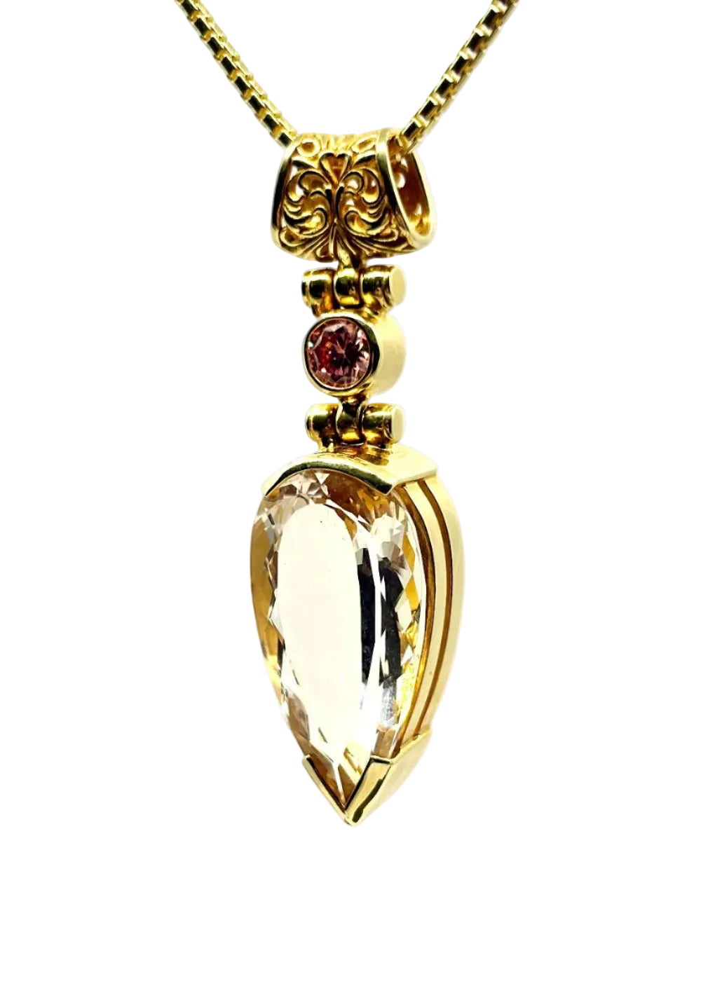 Pink Obsidian + Pink Moissanite Vibrational Gemstone Pendant