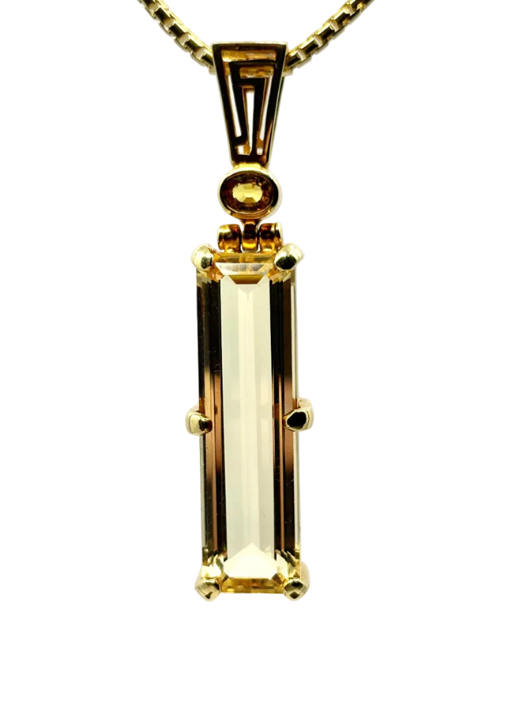 Scapolite + Yellow Sapphire, Fine Vibrational Gemstone Pendant