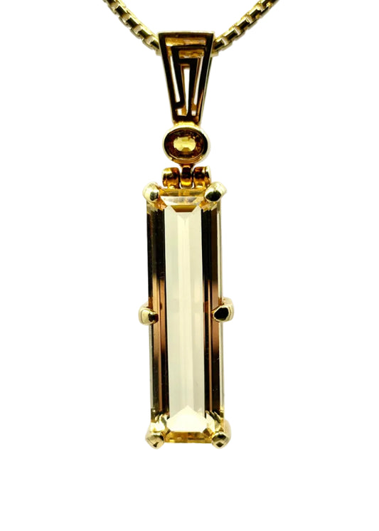 Scapolite + Yellow Sapphire, Fine Vibrational Gemstone Pendant