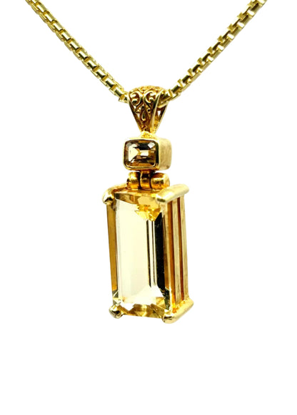 Scapolite + Imperial Topaz Vibrational Gemstone Pendant