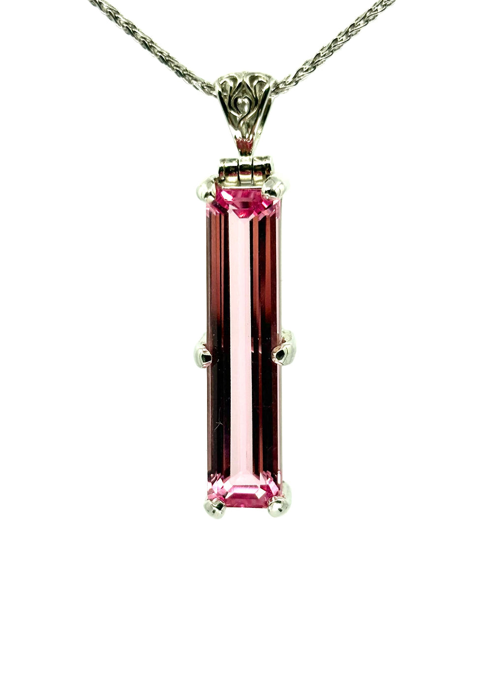Crystalline Pink Beryl Fine Vibrational Gemstone Pendant