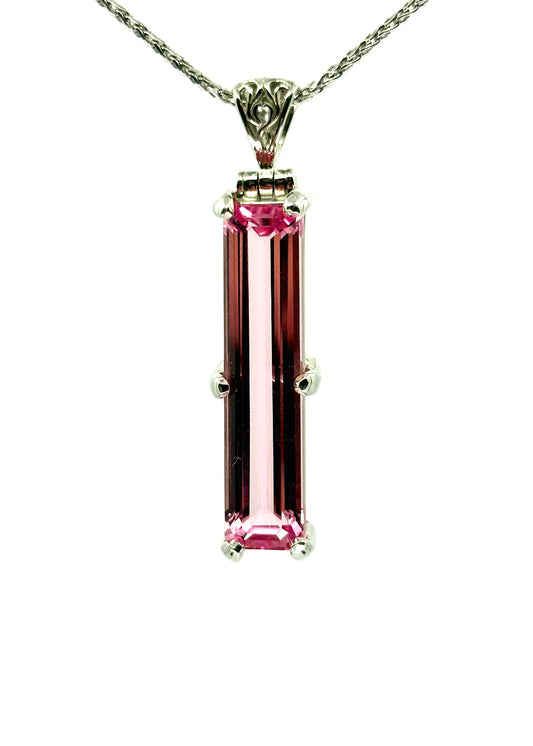 Crystalline Pink Beryl Fine Vibrational Gemstone Pendant