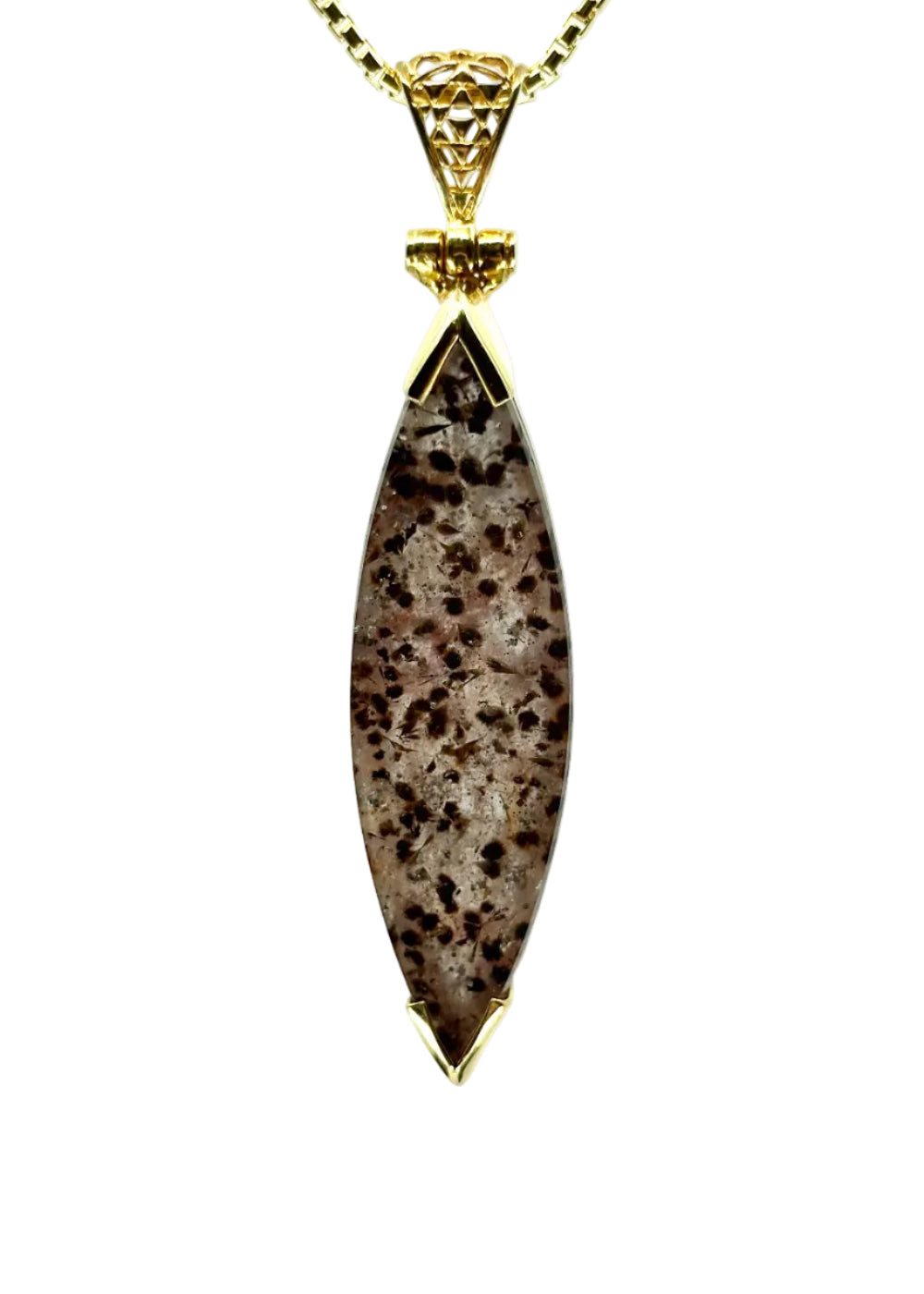 Actinolite Quartz Vibrational Gemstone Pendant