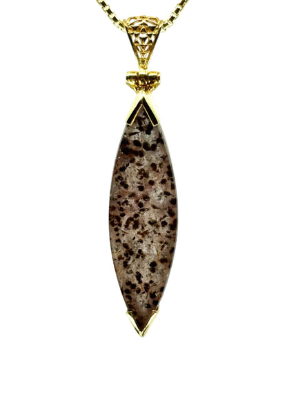 Actinolite Quartz Vibrational Gemstone Pendant