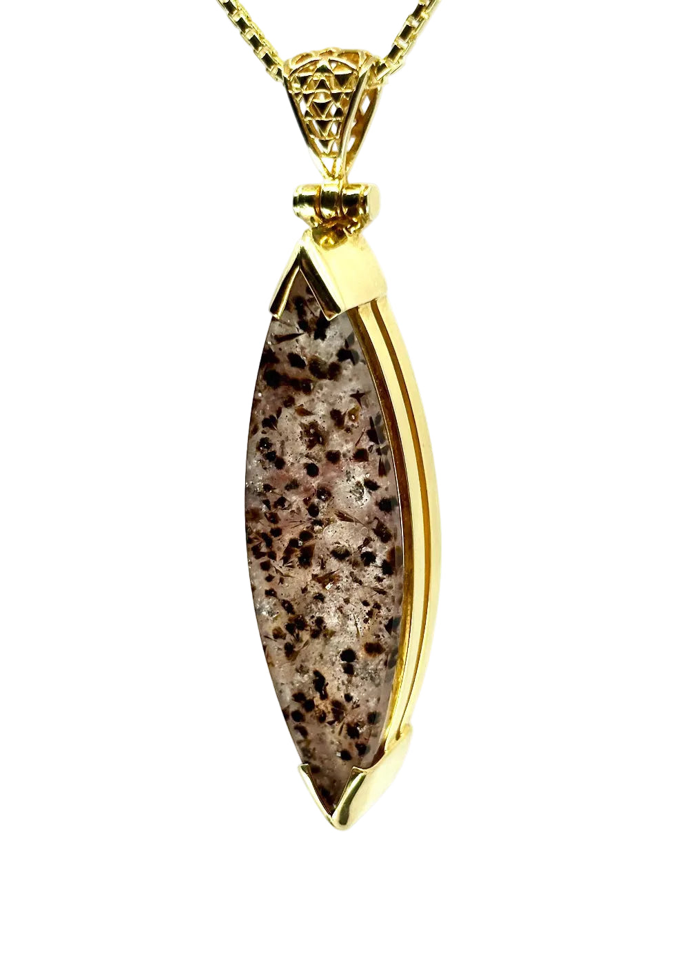 Actinolite Quartz Vibrational Gemstone Pendant