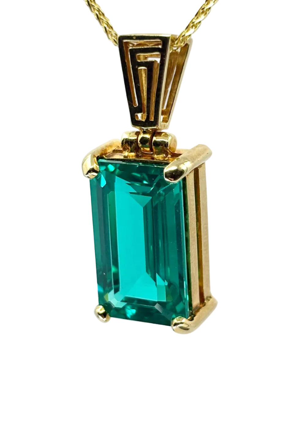 Yag Paraiba Garnet Fine Vibrational Gemstone Pendant