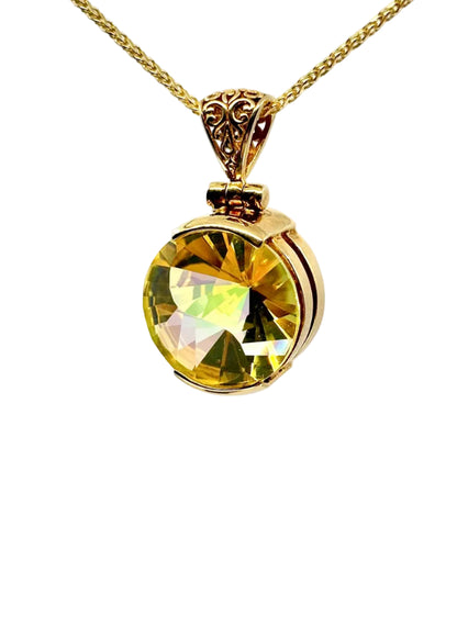 Amaterasu Mystic Quartz Vibrational Gemstone Pendant