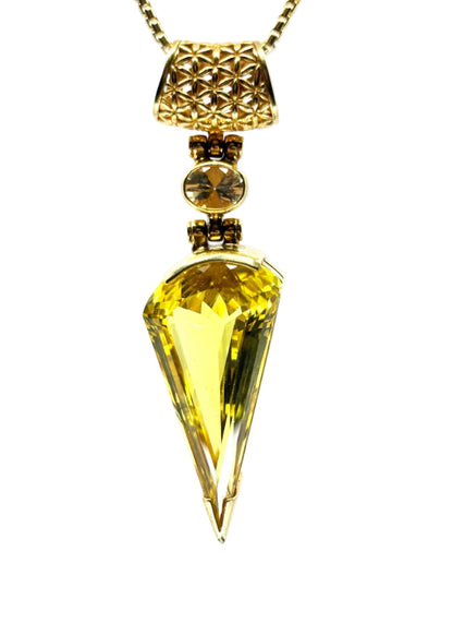 Yellow Sapphire + Scapolite Vibrational Gemstone Pendant