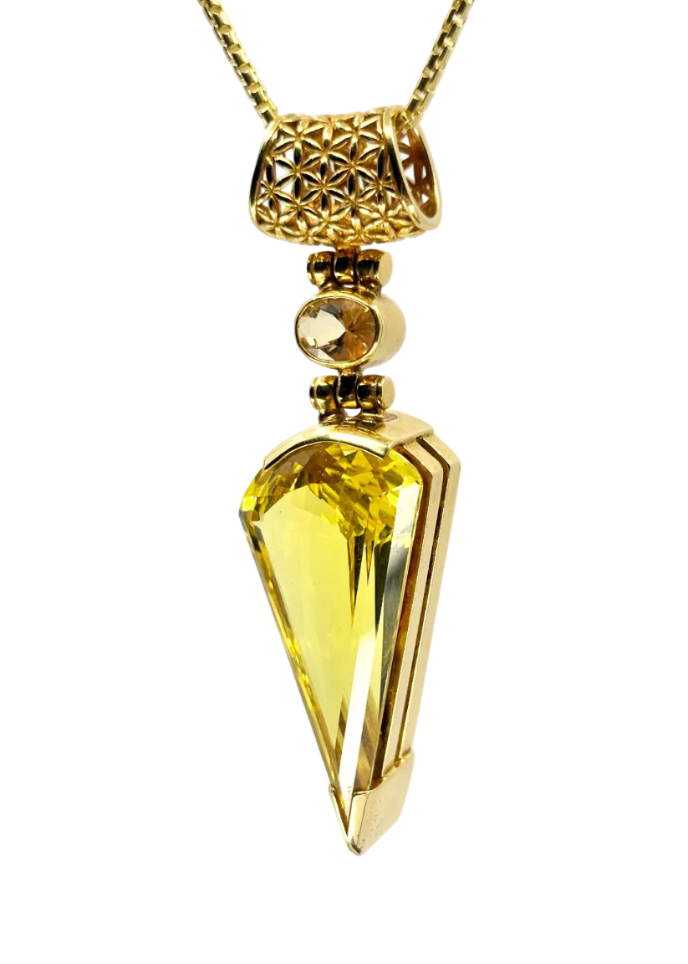 Yellow Sapphire + Scapolite Vibrational Gemstone Pendant