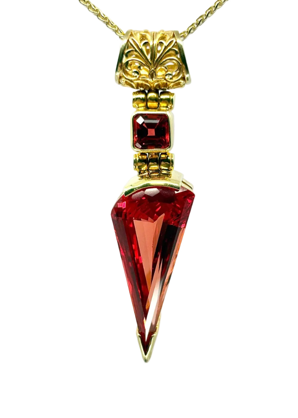 Padparadsha Sapphire Fine Vibrational Gemstone Pendant