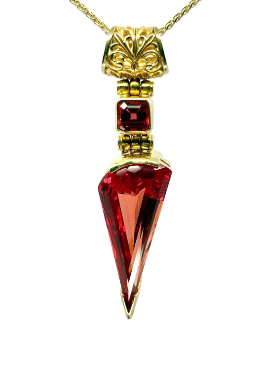 Padparadsha Sapphire Fine Vibrational Gemstone Pendant