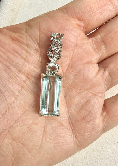 Seafoam Obsidian + Phenkite Vibrational Gemstone Pendant