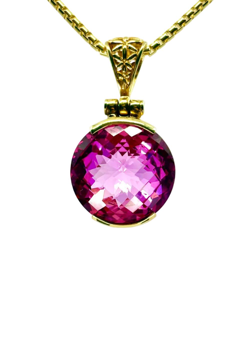 Shasta Pink Sapphire Vibrational Gemstone Pendant