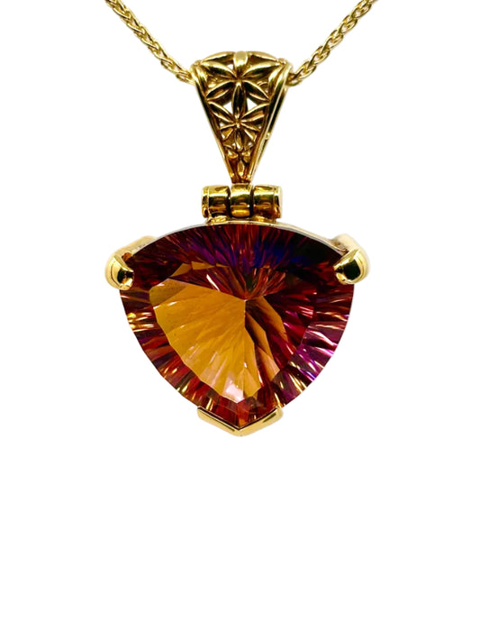 Sunstar Mystic Quartz, Fine Vibrational Gemstone Pendant