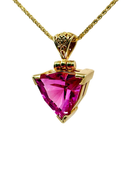 Parvati Pink Sapphire Vibrational Gemstone Pendant