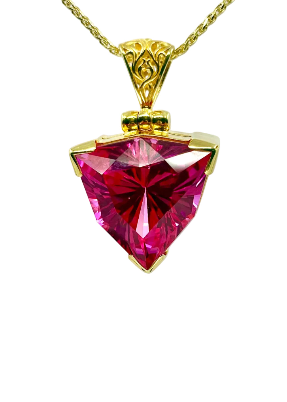 Shasta Pink Sapphire Vibrational Gemstone Pendant