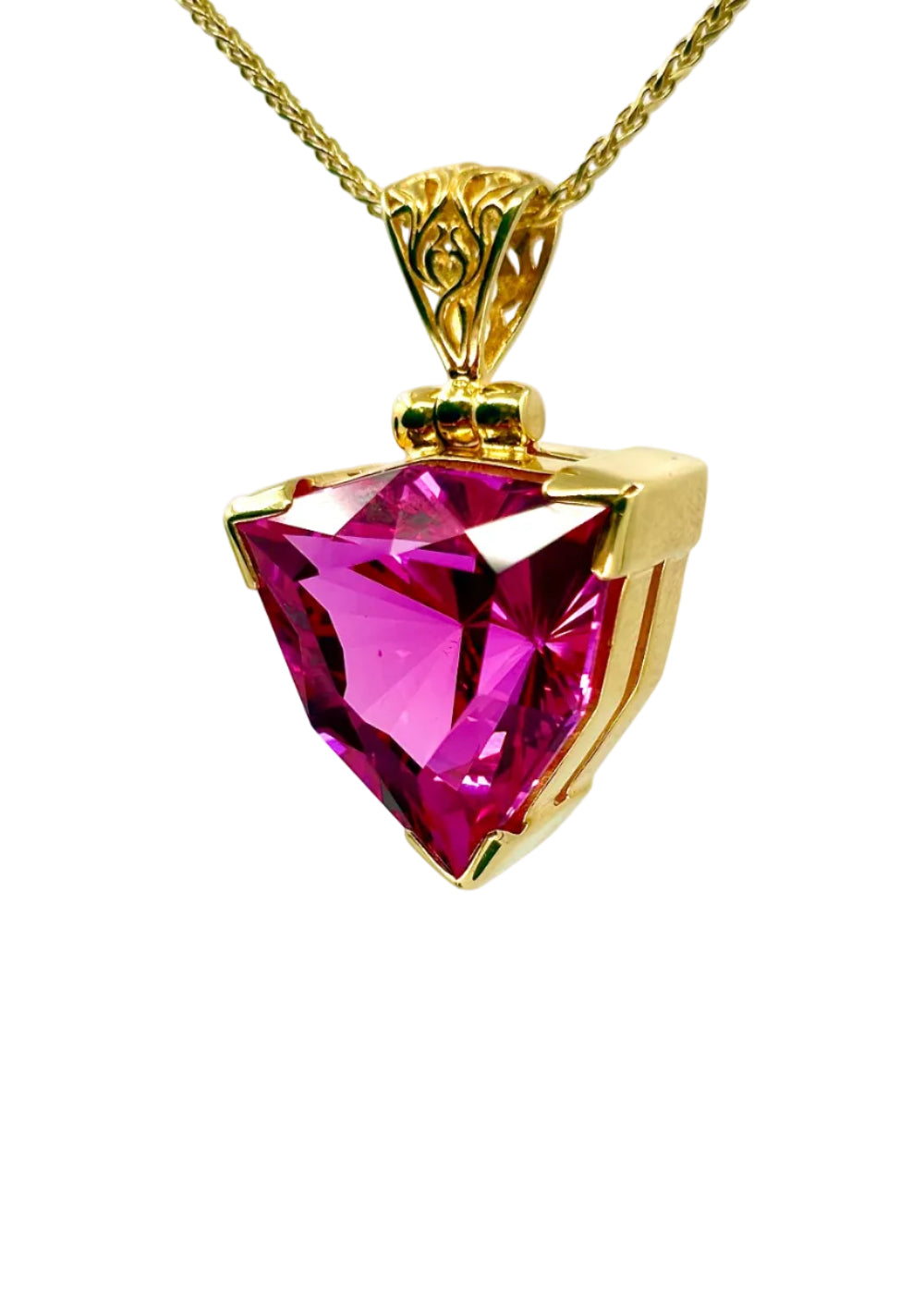 Shasta Pink Sapphire Vibrational Gemstone Pendant