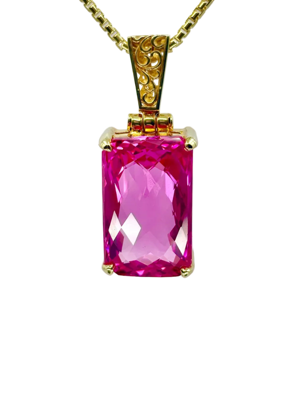 Pink Parvati Sapphire Fine Vibrational Gemstone Pendant
