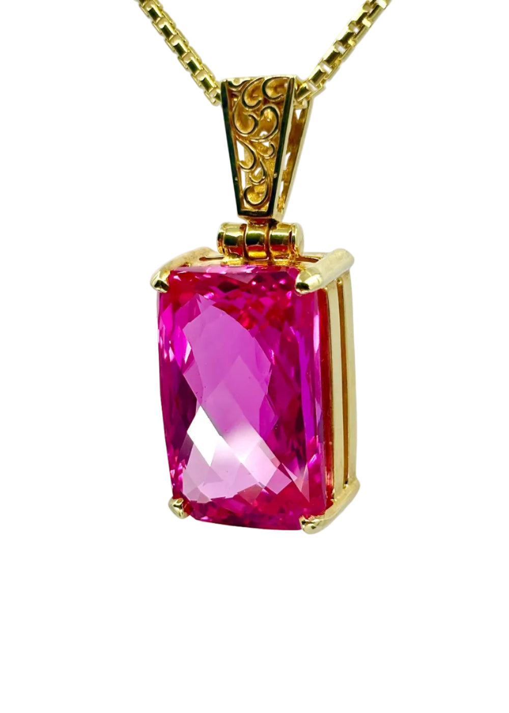 Pink Parvati Sapphire Fine Vibrational Gemstone Pendant