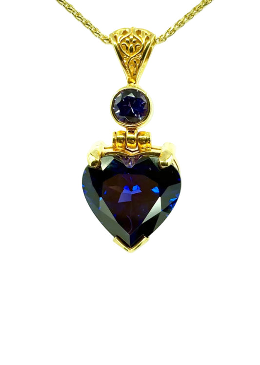 Zao Gongen YAG Tanzanite  Fine Vibrational Gemstone Pendant