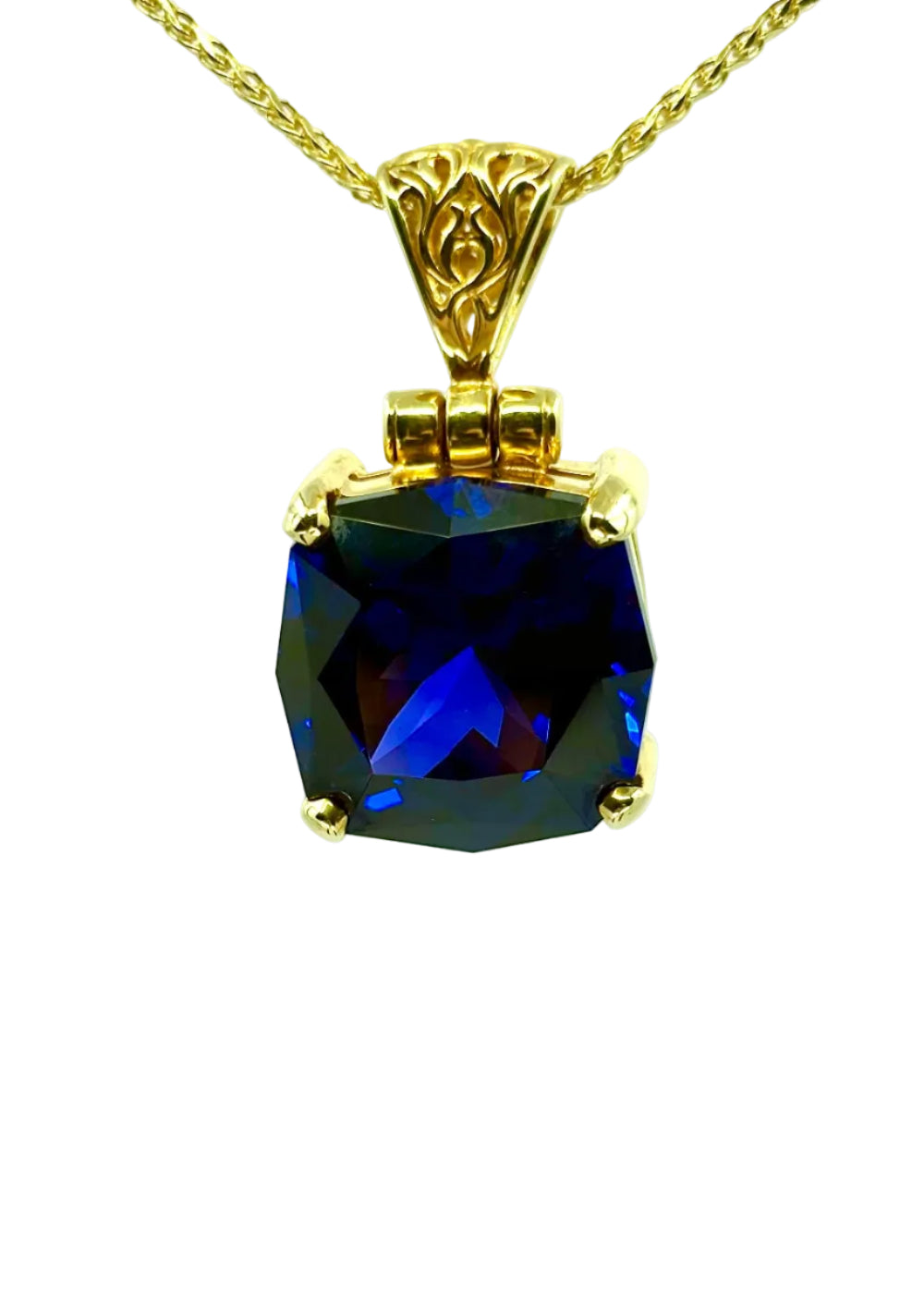 Zao Gongen YAG Tanzanite Fine Vibrational Gemstone Pendant