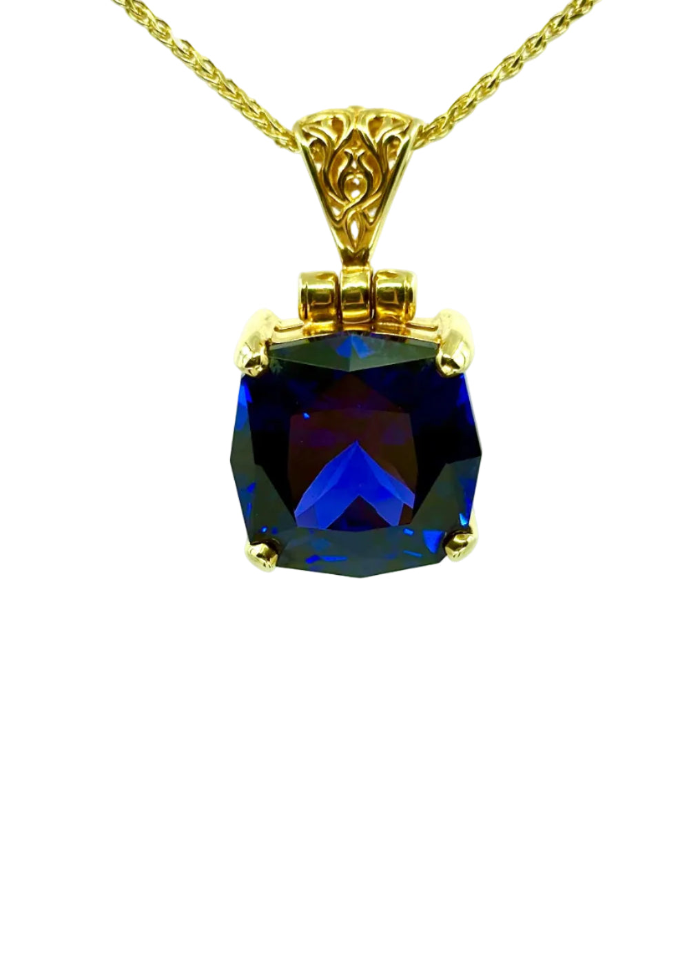 Zao Gongen YAG Tanzanite Fine Vibrational Gemstone Pendant