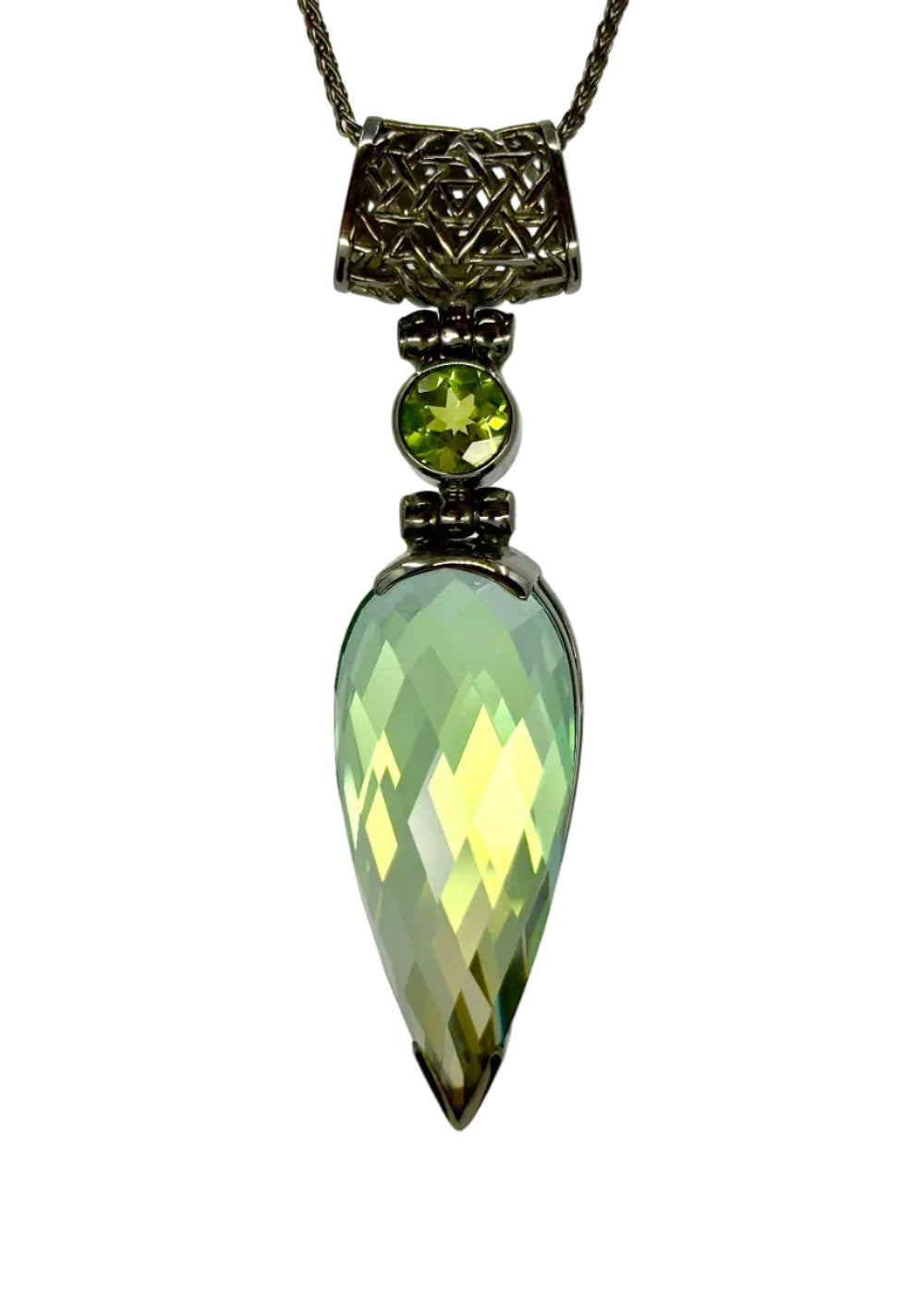 Luminous Heart Mystic Quartz + Peridot Fine Vibrational Gemstone Jewelry