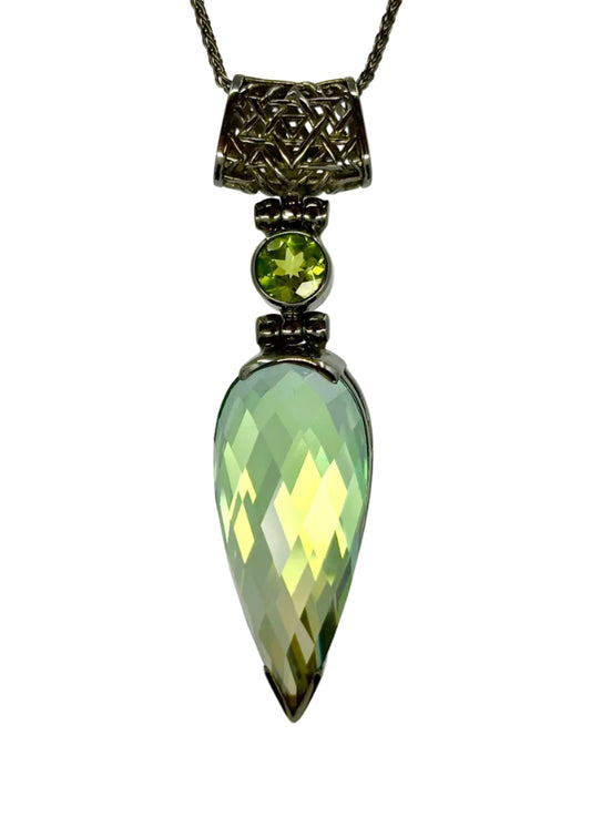 Luminous Heart Mystic Quartz + Peridot Fine Vibrational Gemstone Jewelry