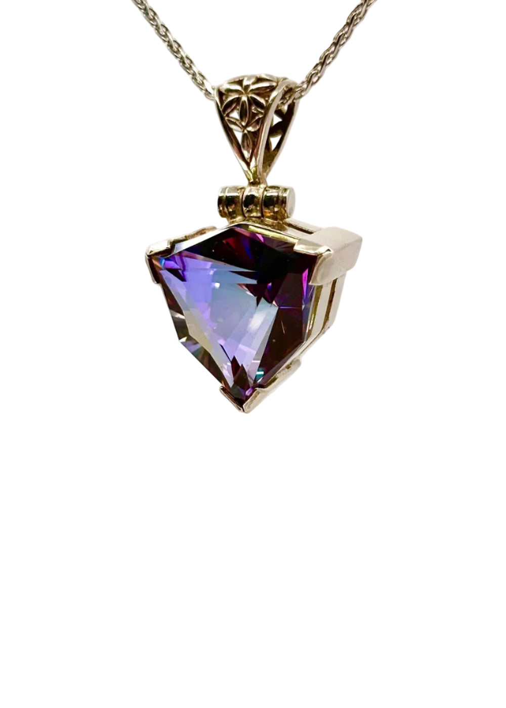 Indigo Warrior Mystic Quartz Fine Vibrational Gemstone Pendant
