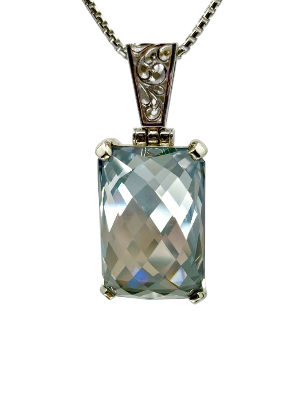 Moonlight Mystic Quartz, Fine Vibrational Gemstone Pendant