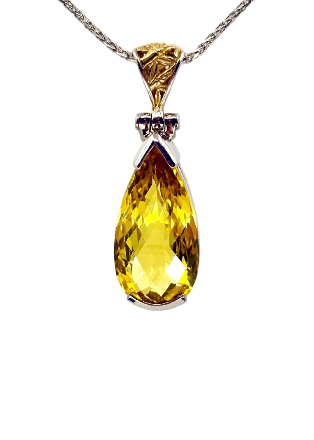 Yellow Sapphire Fine Vibrational Gemstone Pendant