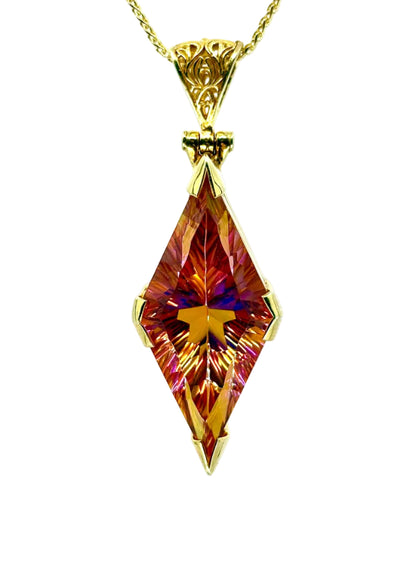 Sunstar Mystic Quartz Fine Vibrational Gemstone Pendant