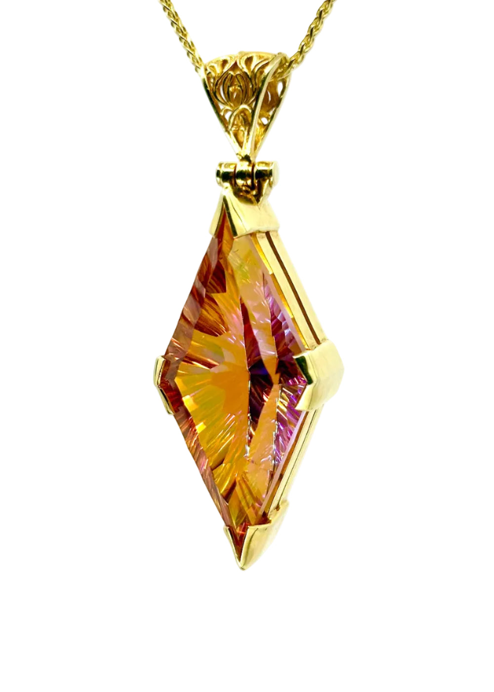 Sunstar Mystic Quartz Fine Vibrational Gemstone Pendant