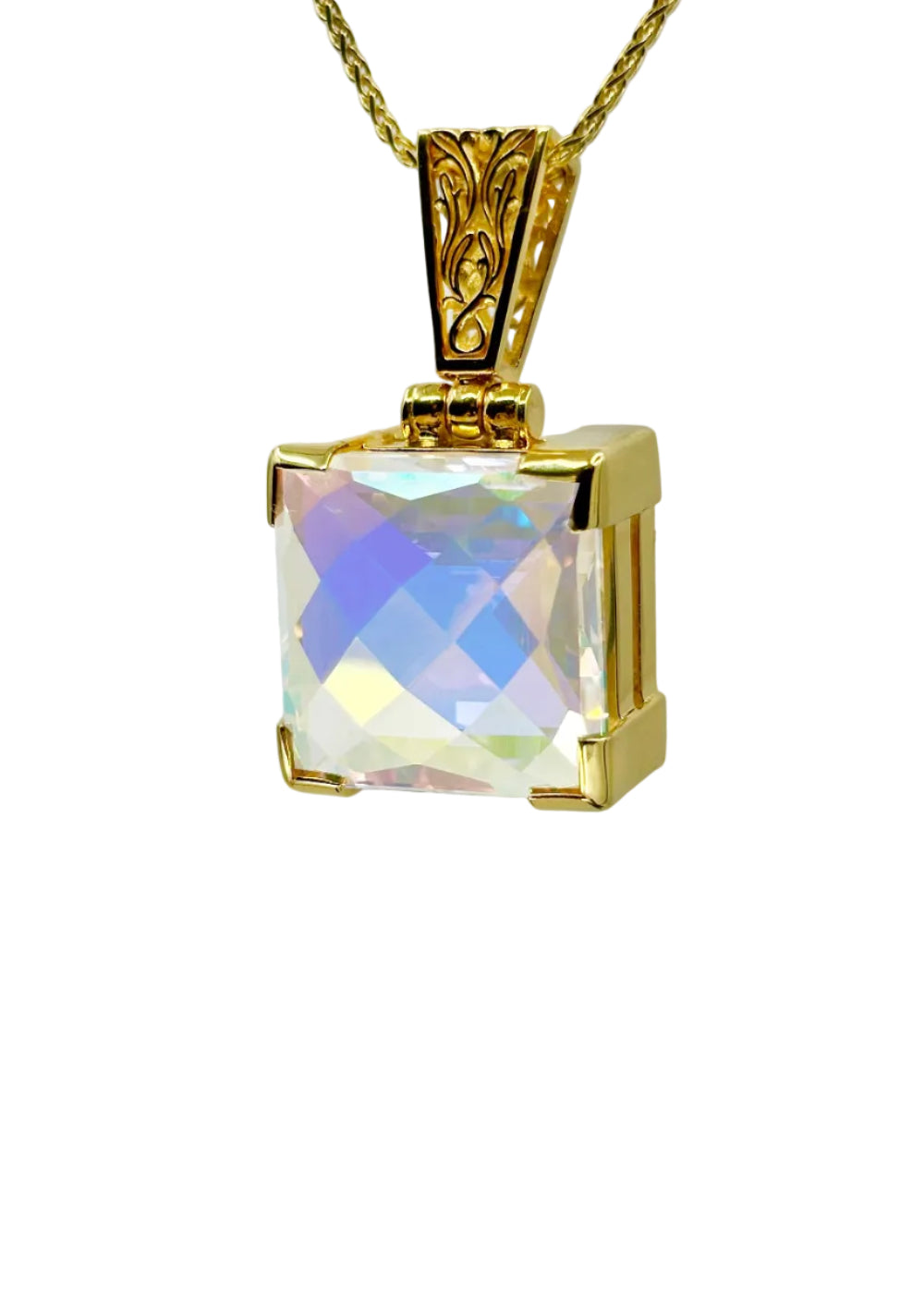 Angel Aura Amor Mystic Quartz Vibrational Gemstone Pendant
