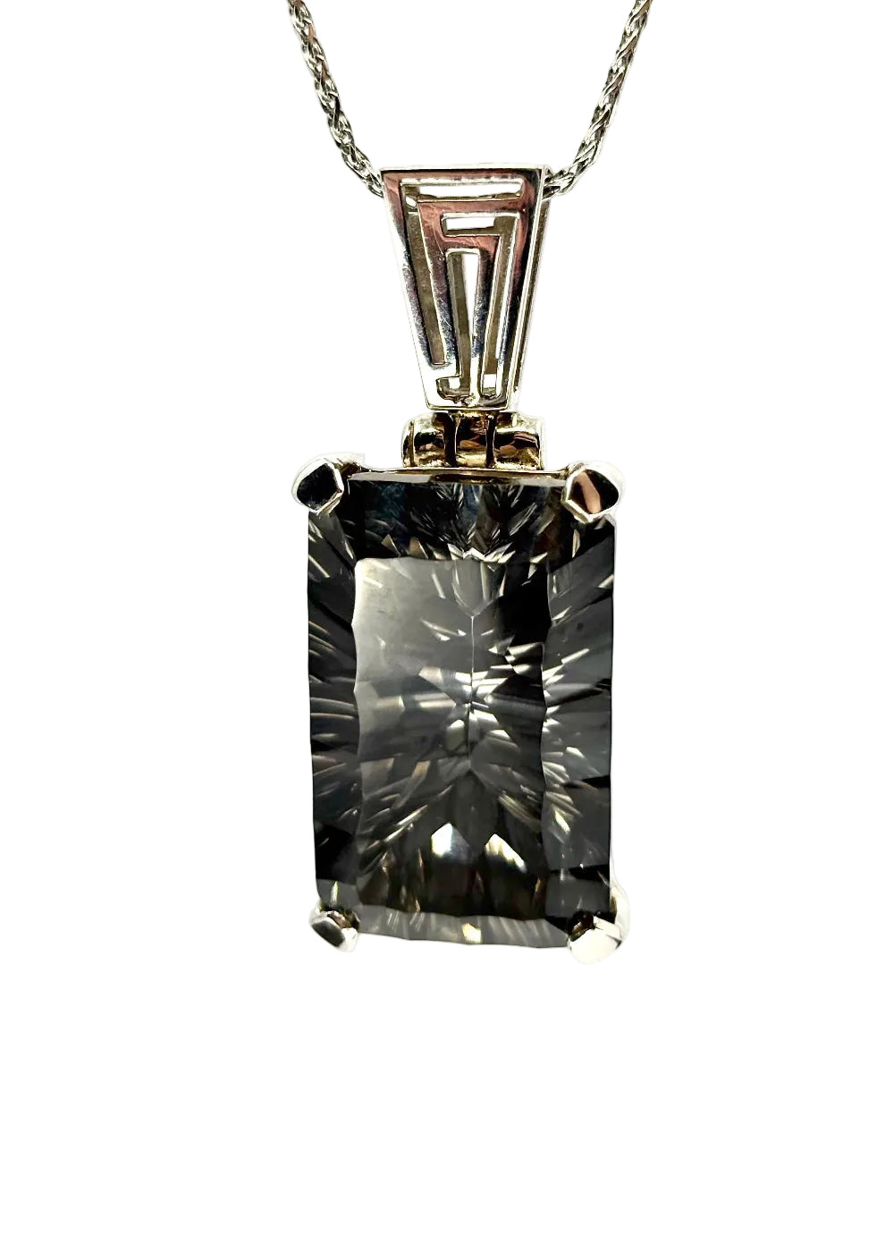 Midnight Mystic Quartz, Fine Vibrational Gemstone Pendant