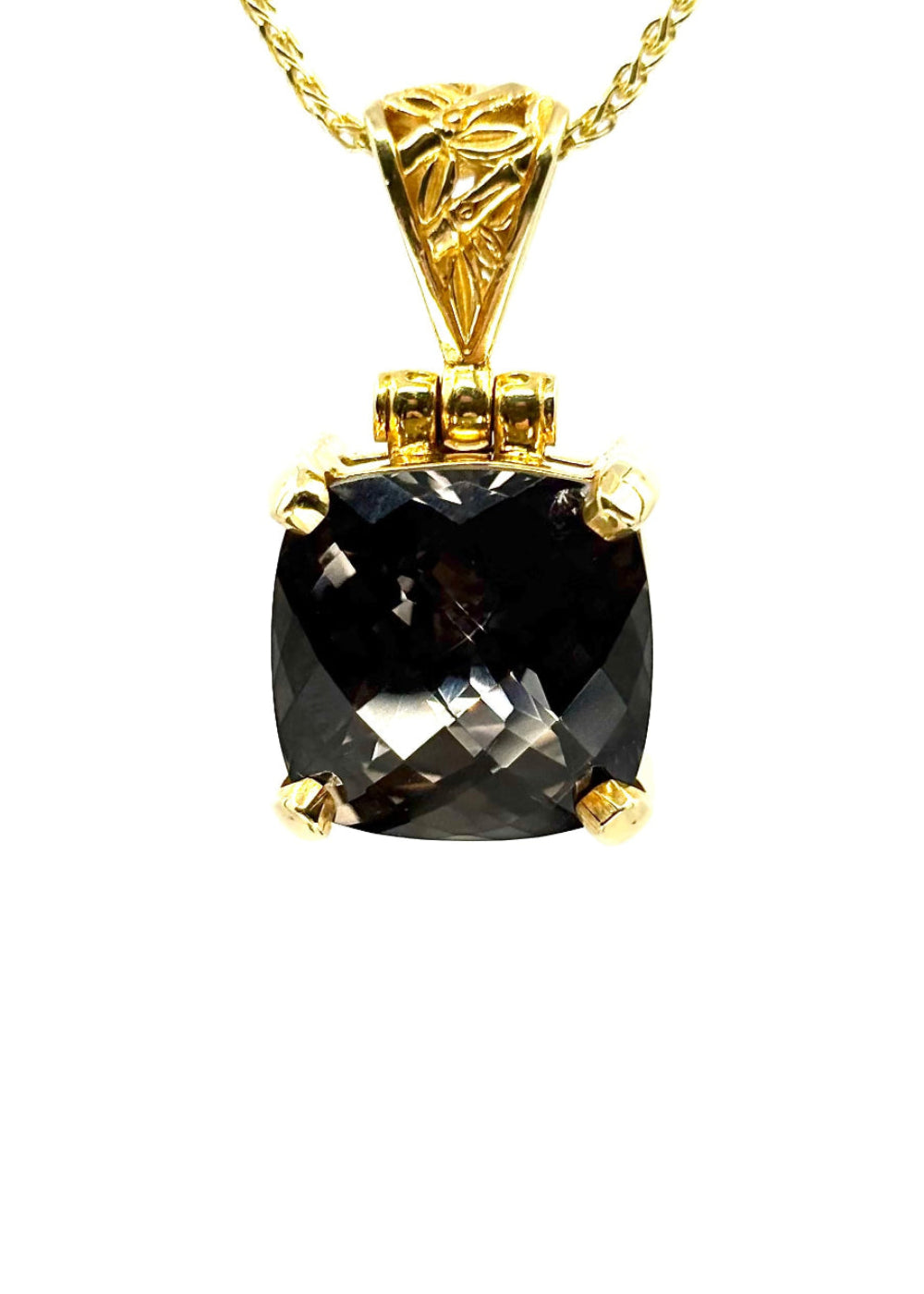 Midnight Mystic Quartz, Fine Vibrational Gemstone Pendant