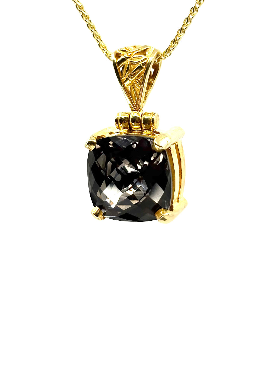 Midnight Mystic Quartz, Fine Vibrational Gemstone Pendant