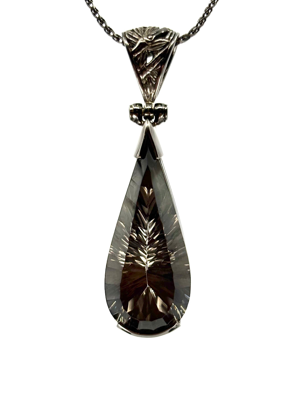 Midnight Mystic Quartz, Fine Vibrational Gemstone Pendant