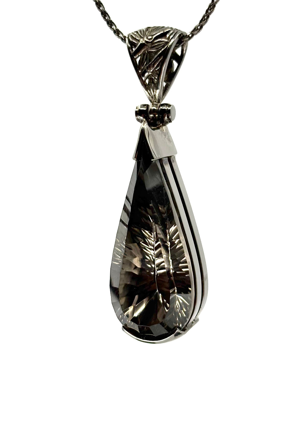 Midnight Mystic Quartz, Fine Vibrational Gemstone Pendant