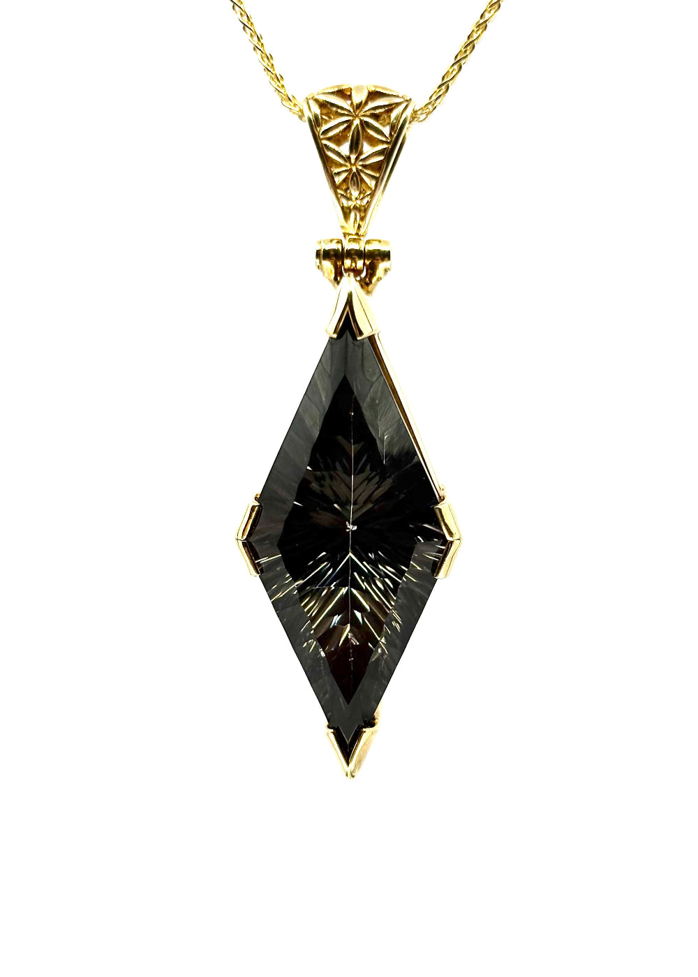 Midnight Mystic Quartz Fine Vibrational Gemstone Pendant