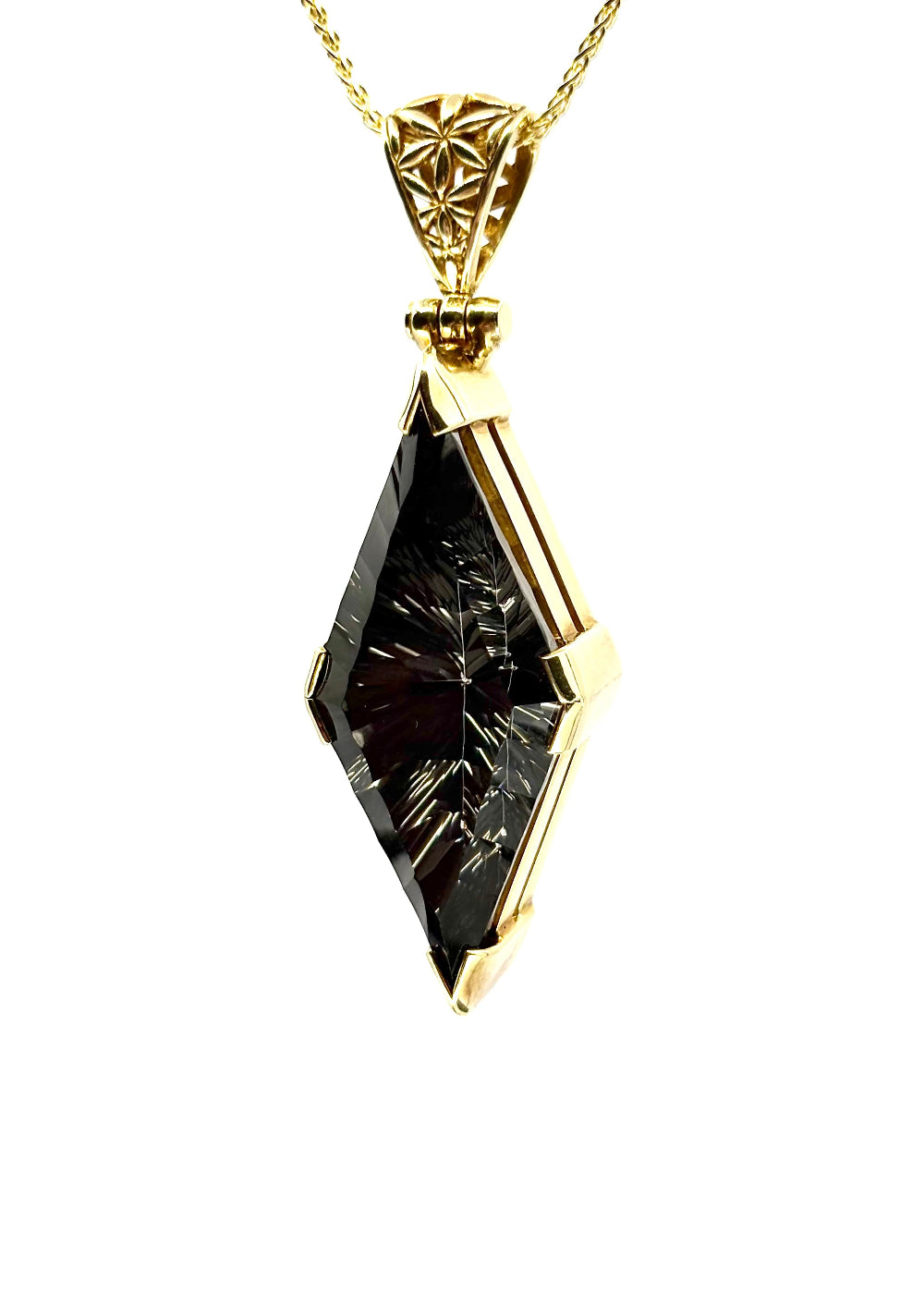 Midnight Mystic Quartz Fine Vibrational Gemstone Pendant