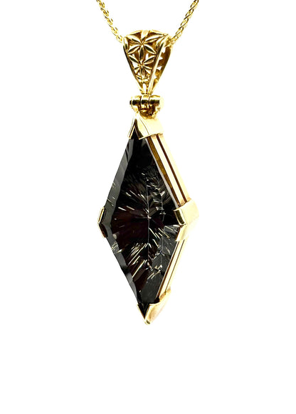 Midnight Mystic Quartz Vibrational Gemstone Pendant